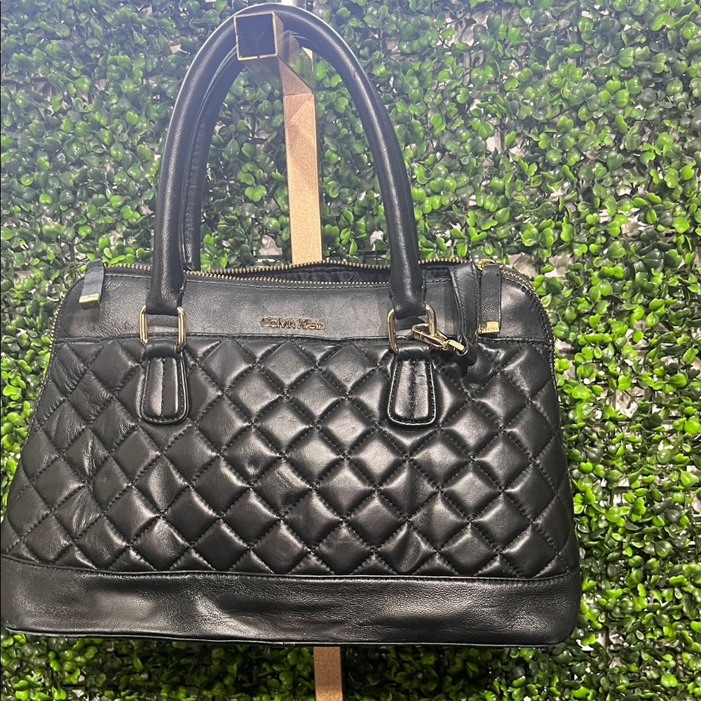 Calvin Klein Sutton Lamb Satchel Bag - Picture 6 of 16